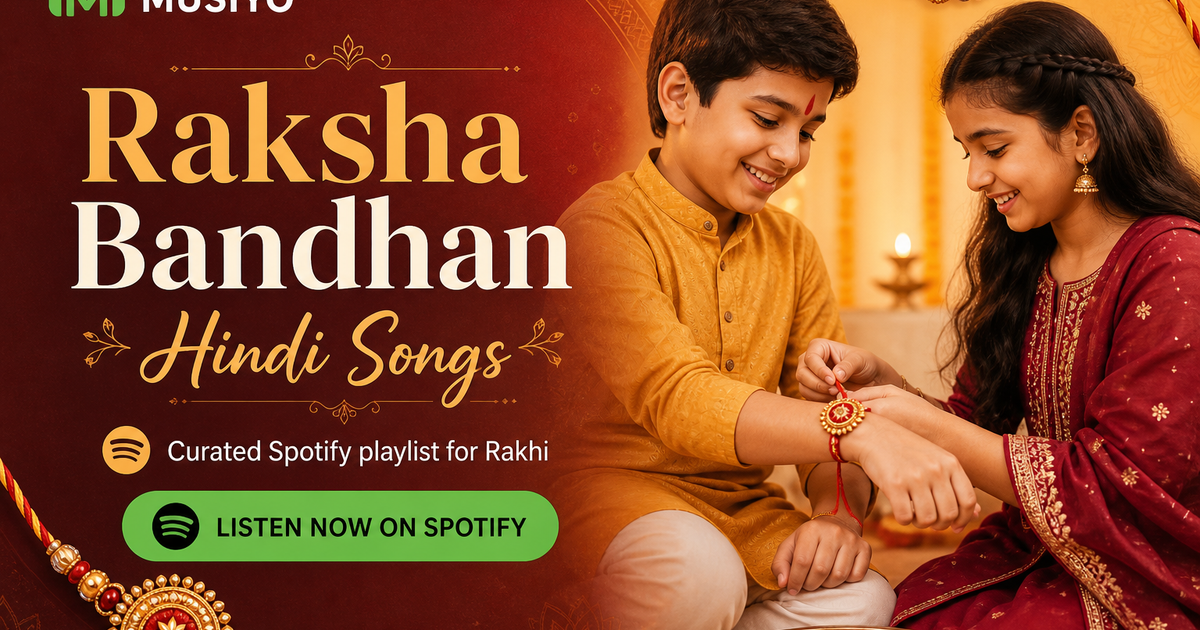 Social sharing image for Top 50 Raksha Bandhan Songs 2026 ❤️ Rakhi Songs | Brother Sister Songs Playlist on Spotify | Musiyo